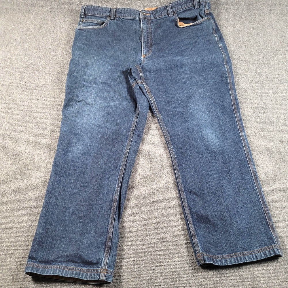 Duluth Trading Jeans Mens 44x30 Blue Flex Ballroom Jeans Gusseted Work Stretch